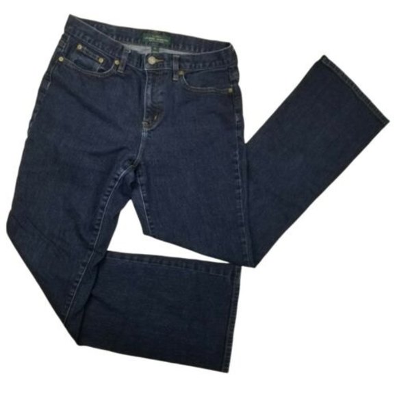 Polo Ralph Lauren Womens Sz 10 Boot Cut Jeans Blue Mid Rise Dark Wash W32 L29.5 - Picture 4 of 12